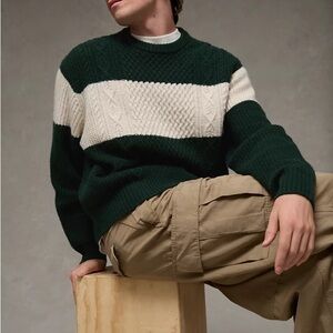 American Eagle Outfitters AE Cozy Cabin Chest Stripe Sweater